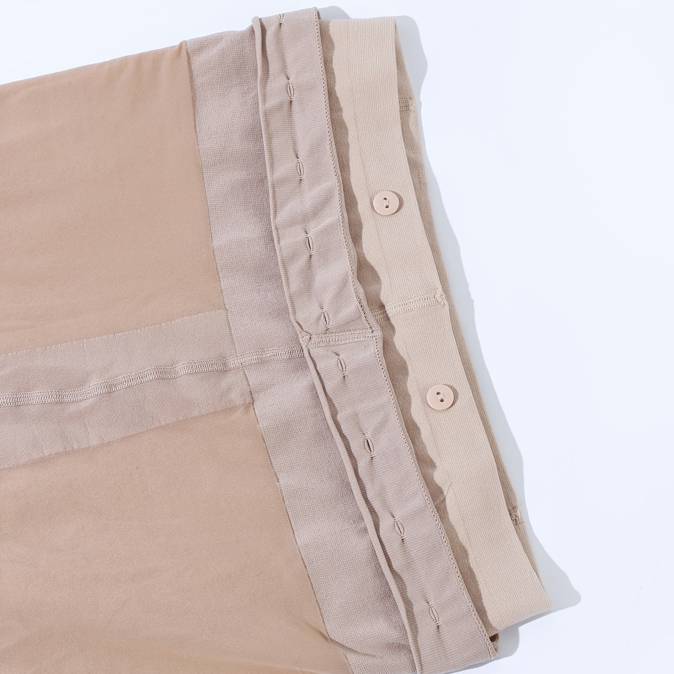 Double Layered Button Detail Tummy Control Stockings
