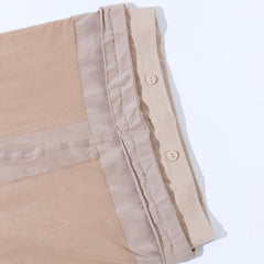  Double Layered Button Detail Tummy Control Stockings