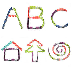 Automatic Domino Train Toy Sensory Training DIY Gift Random Colors