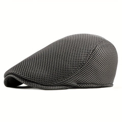 Men's Breathable Mesh Newsboy Cap for Driving