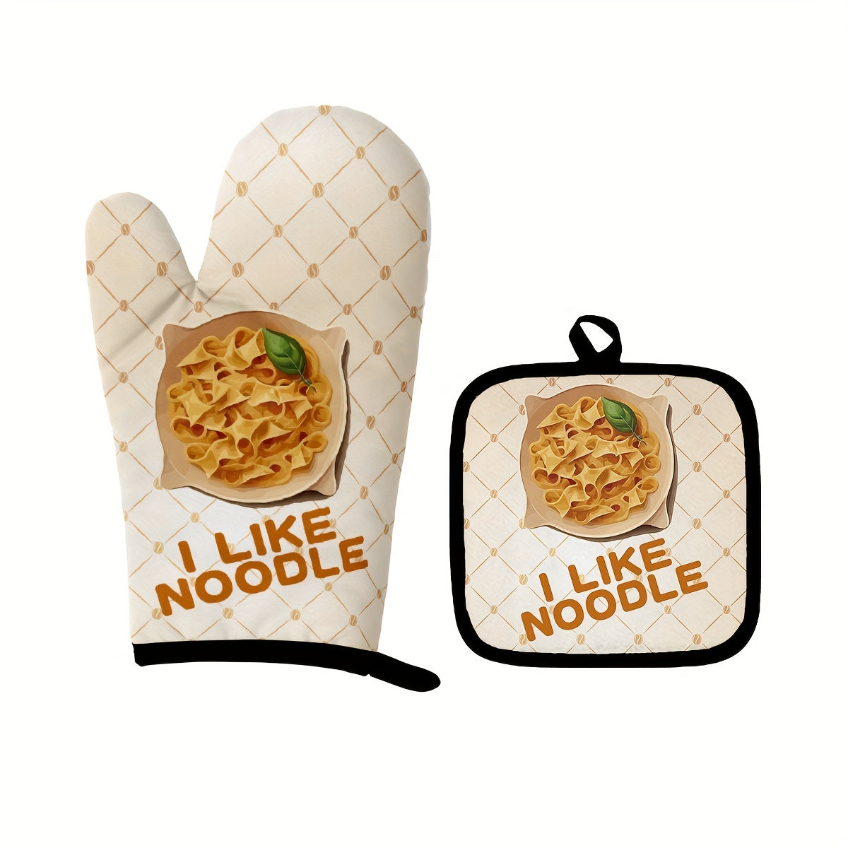 Colorful Printed Cotton Oven Mitts, 2pcs