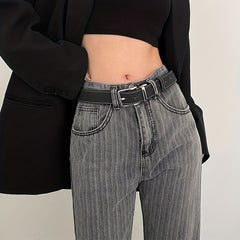Unisex Vintage Pin Buckle Belt Casual PU Belt Jeans Pants Belt