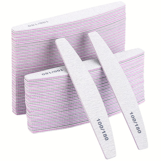 Manicure Tool File Buffers for Acrylic Nails 100/180 Grits, Double Sided Files