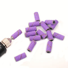 Purple 50pcs 3mm Nail Sanding Bands + 1pcs Mandrel Manicure Pedicure