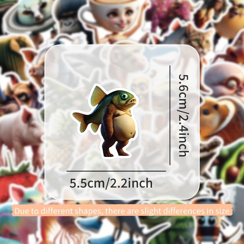 50pcs TungTungTungSahur Meme Stickers for Phones Laptops Toolboxes