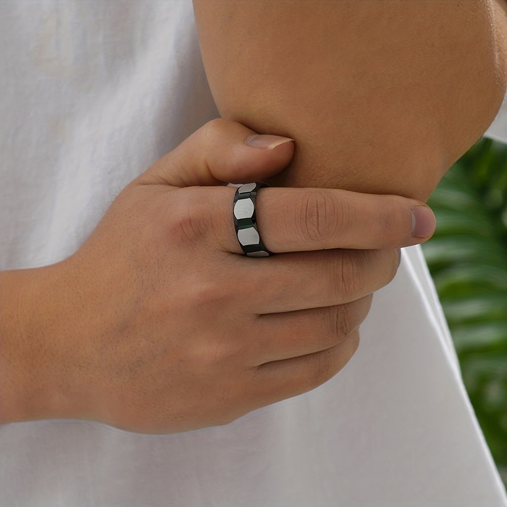 Men's Stainless Steel Finger Ring Jewelry Gift