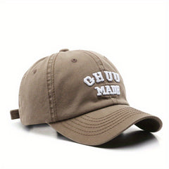 Men's Washed Curved Brim Baseball Cap Outdoor Sun Hat