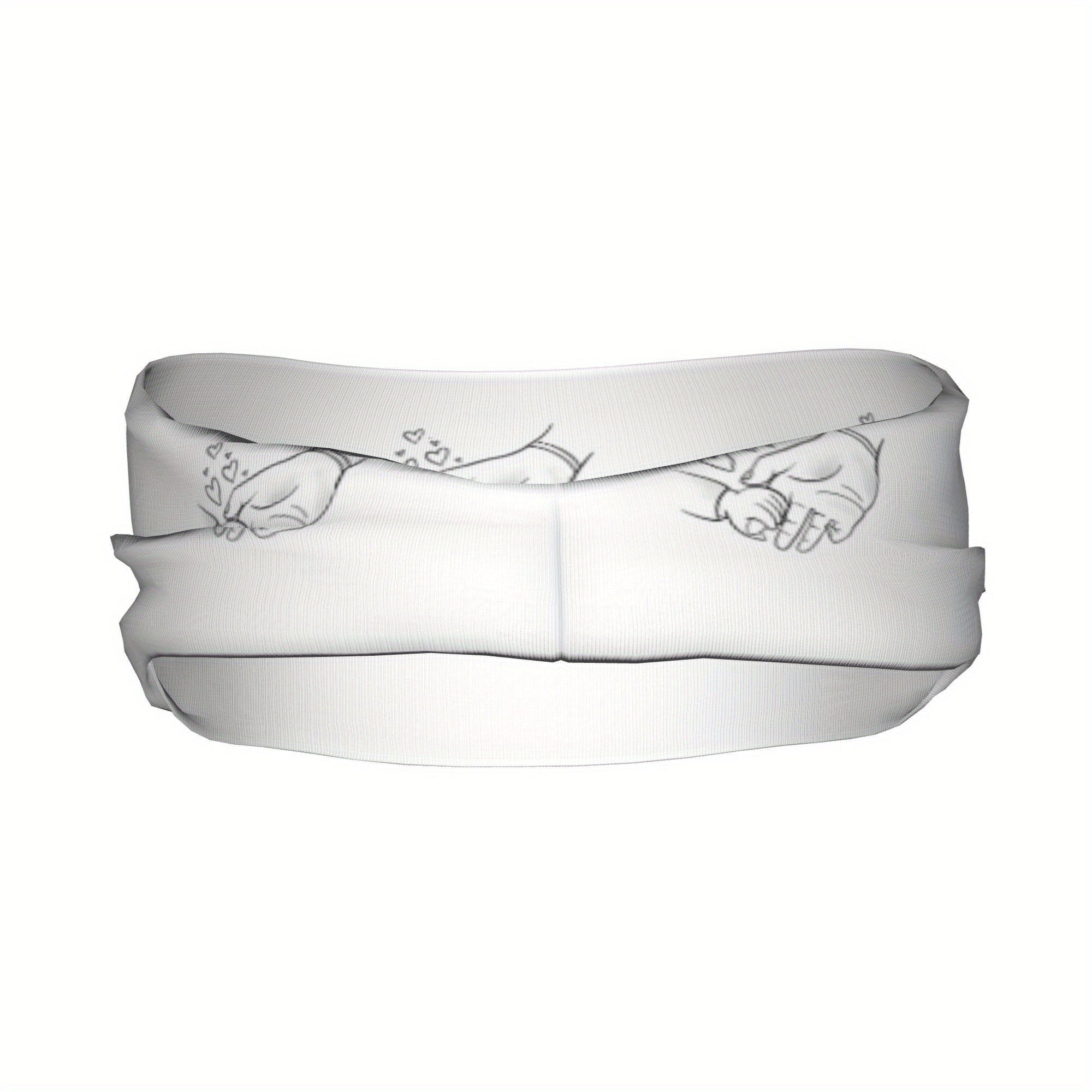 Unisex Sports Headband Sweat Wicking Polyester with Ear Loops