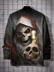 Skulls 3D Print Men's Long Sleeve T-shirt Stylish Tees For Autumn