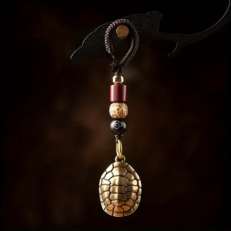 Pure Brass Rich World Hand Piece Car Key Chain Pendant Male Accessories
