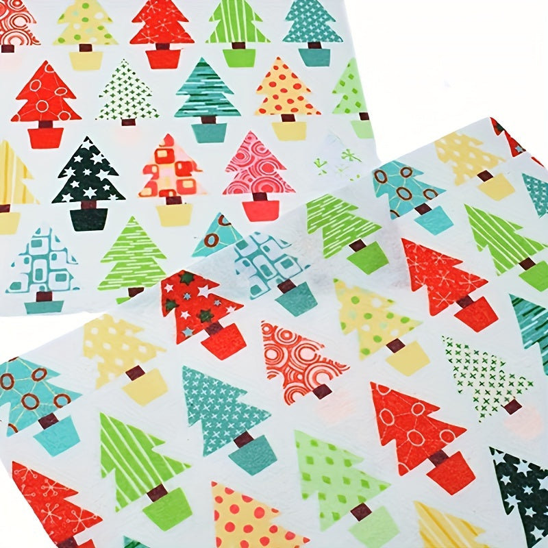 8pcs Christmas Print Non Woven Felt Fabric for Sewing Crafts 19cmx28cm