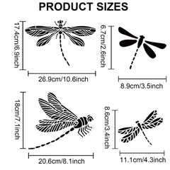 2pcs Dragonfly Stencil and Brush Set for Painting