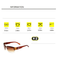 Square Rimless Sunshade Glasses for Cycling and Sport