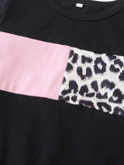 2pc Baby Girl Leopard Print Pullover & Pants Set