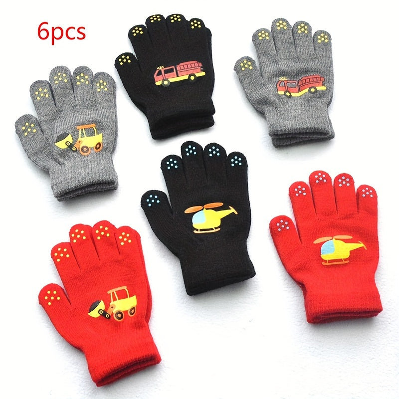 Kids Magic Elastic Gloves, Winter Warm Knitted Glove
