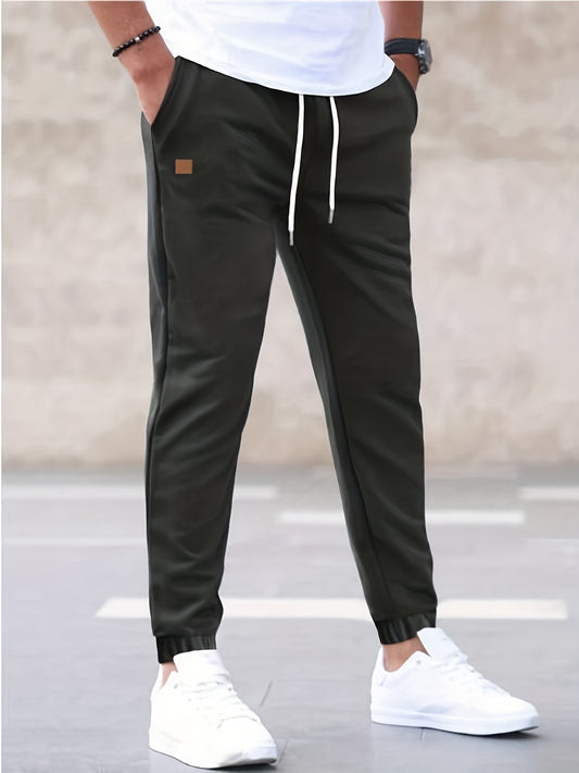 Solid Drawstring Sweatpants Loose Fit Casual Joggers For Spring Autumn