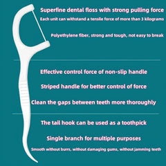 30pcs Floss Picks Set Dental Floss Portable Dispenser Holder Travel Toothpicks