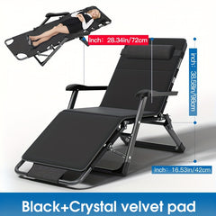 SUOLE Outdoor Folding Lounge Chairs 2 In 1 Bed for Office Nap Camping Beach