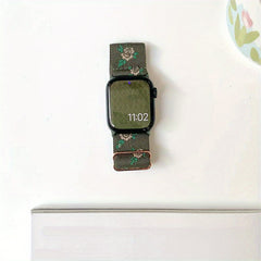Embroidered Nylon Smart Watch Strap - Christmas Thanksgiving Gift