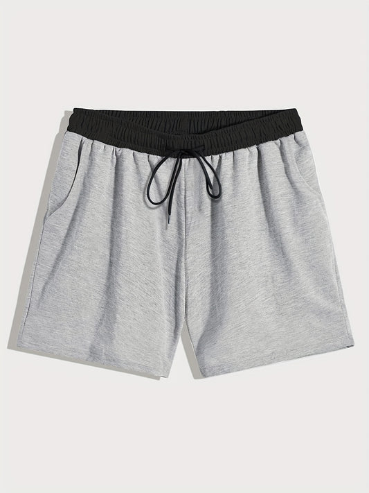 Solid Men's Shorts Summer Drawstring Casual Outdoor Sports Loose Shorts