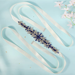 MIALLO Rhinestone Bridal Sash Wedding Waist Belt