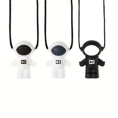 Planet Spaceman Silicone Chewing Pendant Baby Teething Sensory Necklace