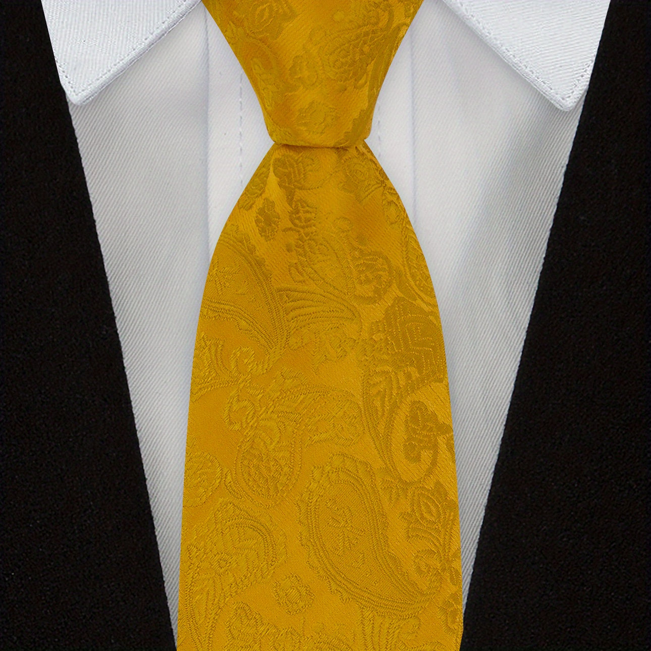 1pc Mens Paisley Ties Solid Tie Handkerchief Floral Men's Necktie Set Wedding
