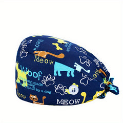 Cartoon Adjustable Work Cap For Women Animal Printed Working Hat