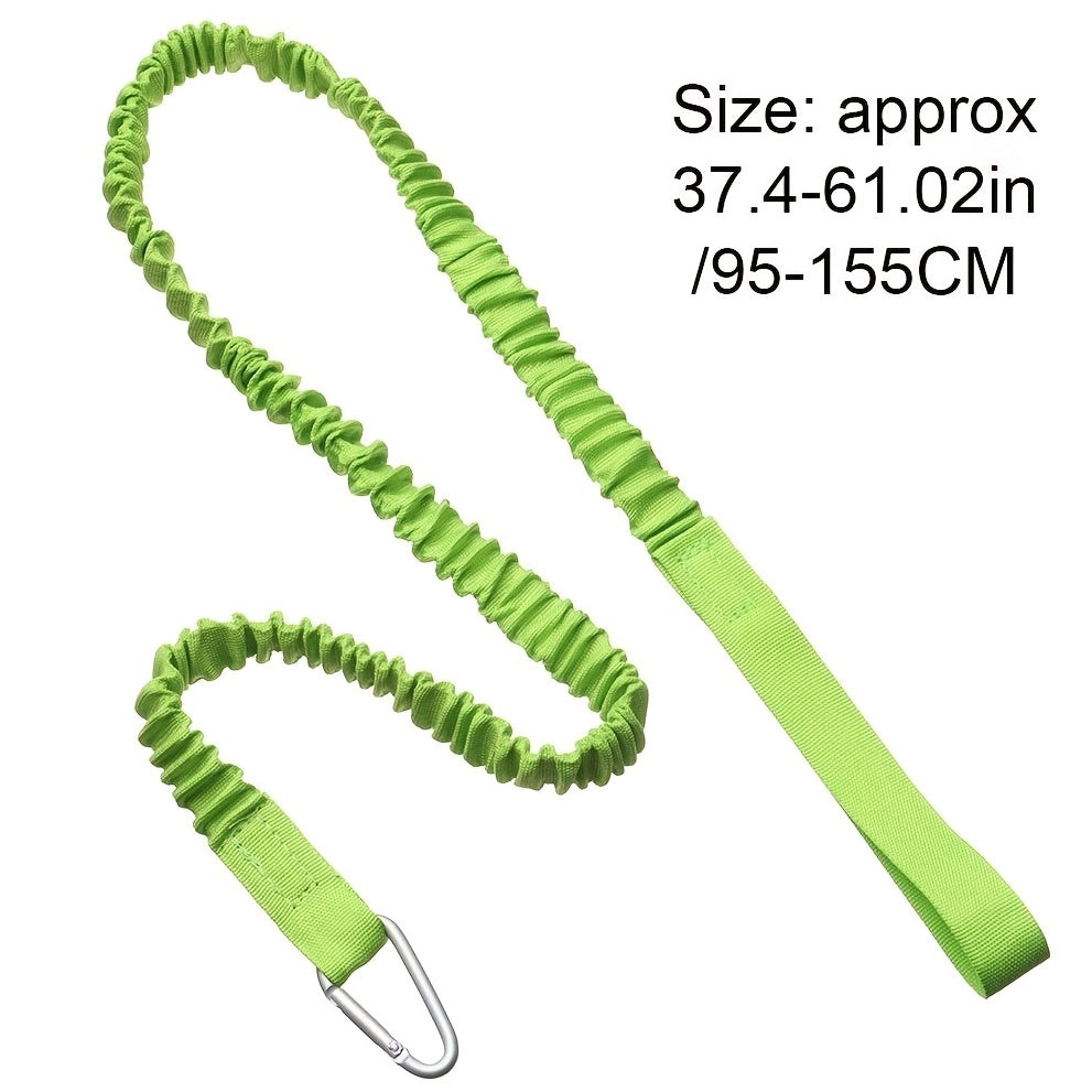 Elastic Kayak Canoe Paddle Leash with Carabiner