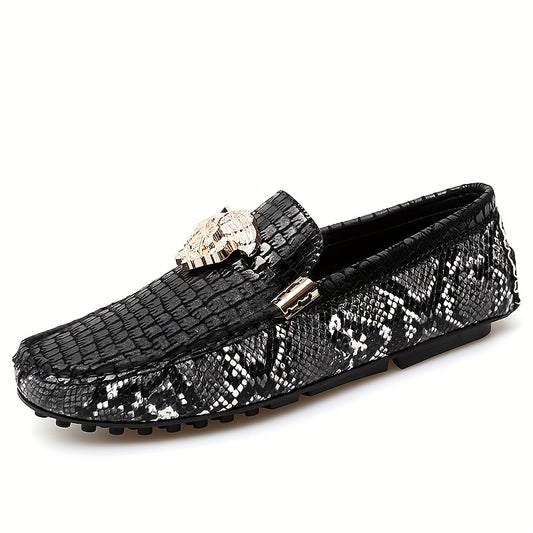 Men's Camo Print Slip On Loafers Smart Casual Dress Shoes