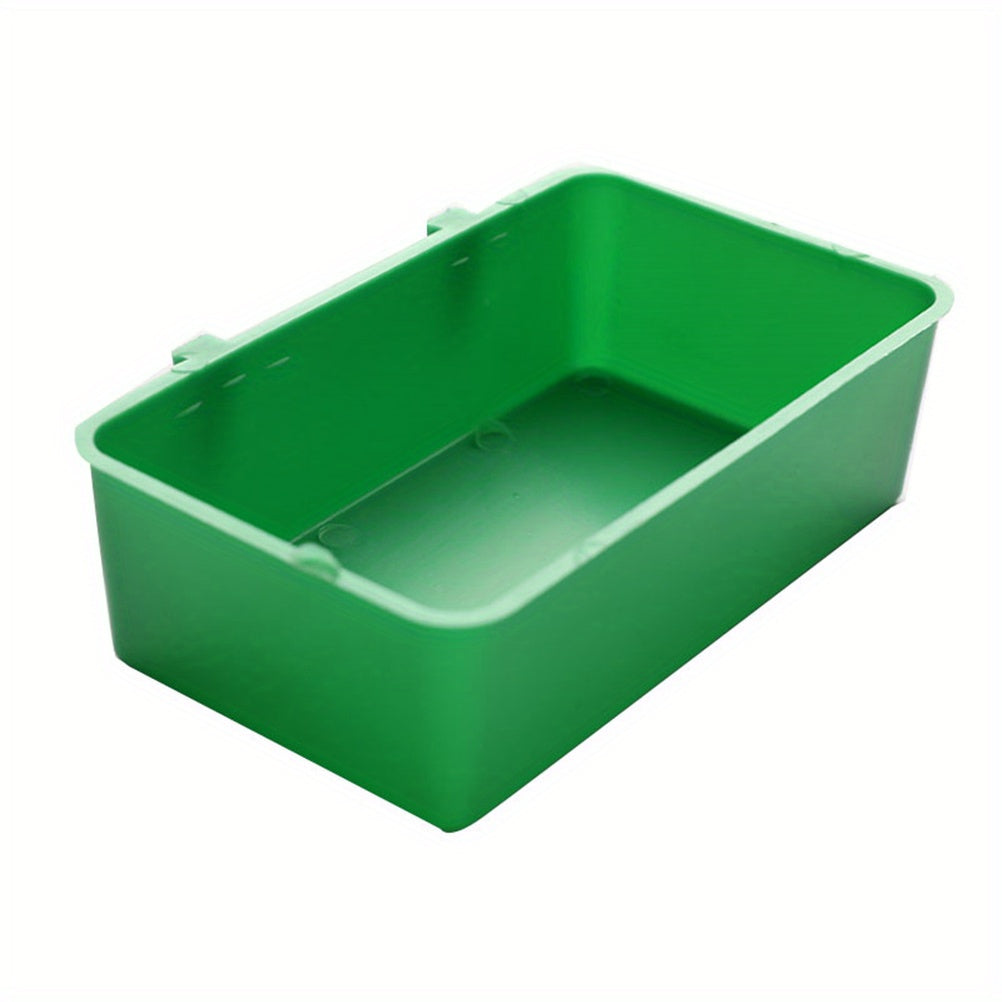 Creative Green Parrot Bathtub & Food Tray for Birds