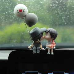 Couple Action Figurines Car Dashboard Decoration