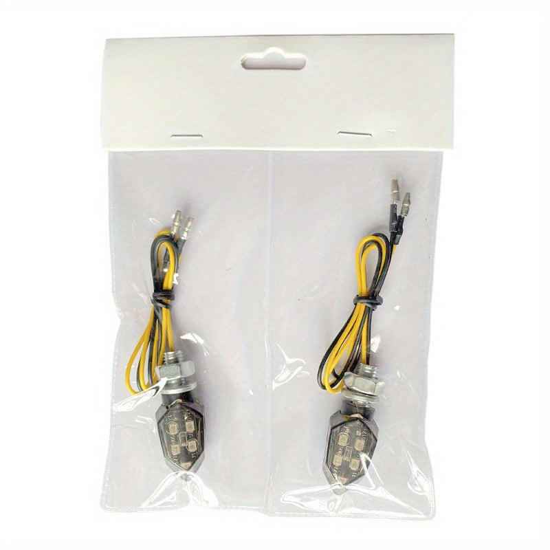 2pcs Mini Smoke Lens Turn Signal Indicator DIY Biking Lamps Light