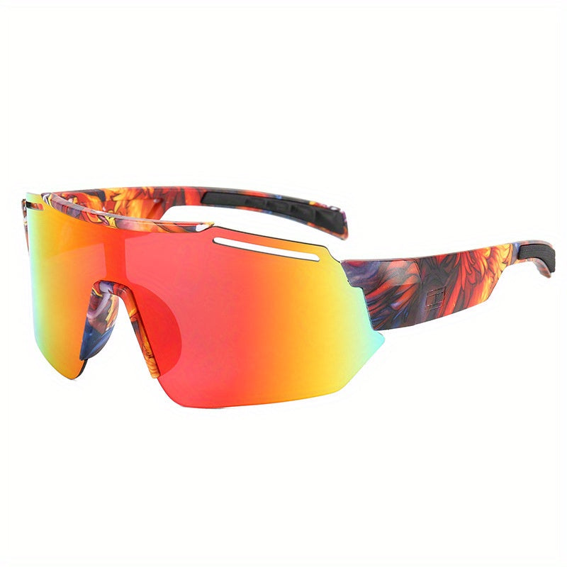 Oversized Windproof Camo Men Sunglasses UV400 Sports Outdoor Cycling Goggles