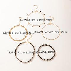 Bohemian Anklet Bracelet Set