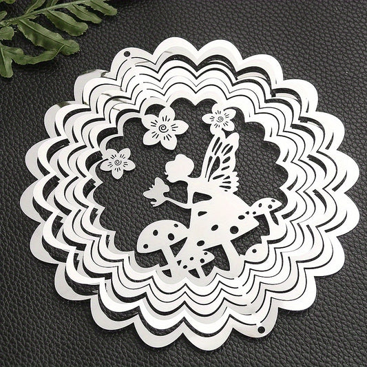 14 Wind Spinner Catcher 3D Rotating Stainless Steel Mirrored Patio Decor