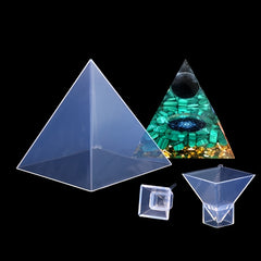High Transparency Pyramid Mold Silicone Resin Mold 1-6 Inch