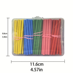 100pcs Wooden Counting Sticks Math Teaching Tools Colored Study Supplies