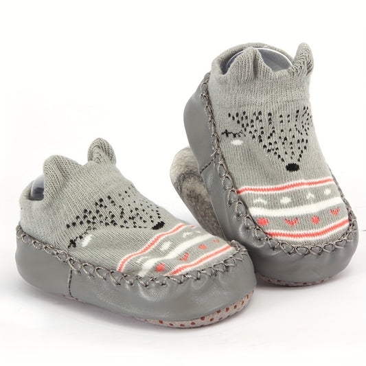 Cartoon Slip On Sock Shoes Baby Girls Toddler Lightweight Non Slip Flat Shoes
