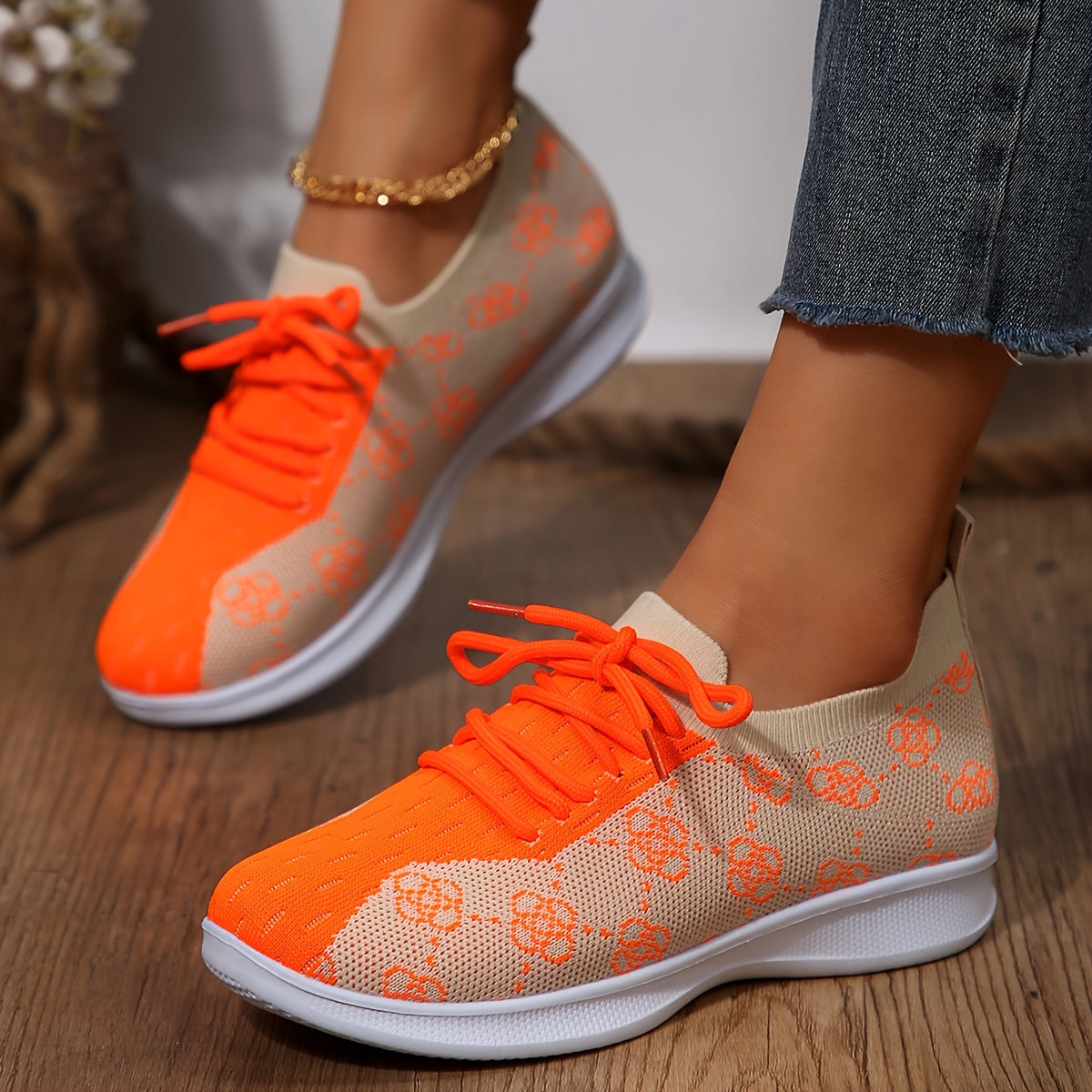 Women's Outdoor Running Shoes Mesh Breathable Non Slip Lightweight Sneakers