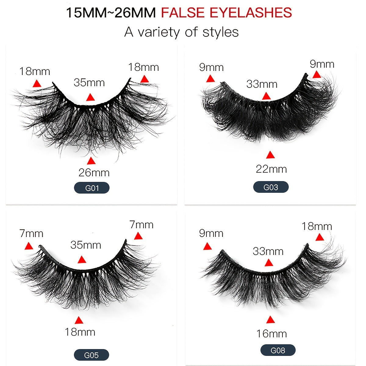 8D Cat Eye Faux Mink Lashes 5 Pairs Pack