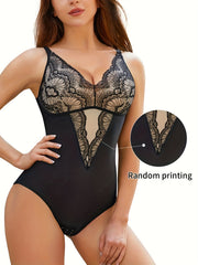 Lace Shaping Bodysuit V Neck Slimming Body Shaper Women's Underwear