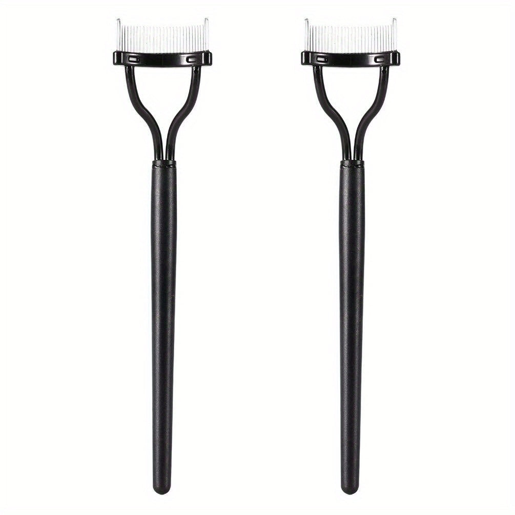 Metal Teeth Eyelash Comb Makeup Mascara Applicator