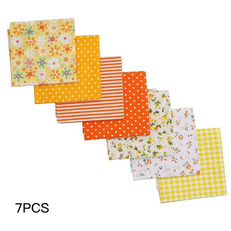 7pcs Cotton Craft Fabric Patchwork Bundle Squares DIY Sewing Scrapbooking