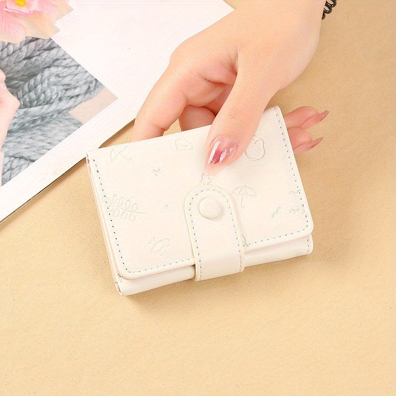 Cartoon Three Fold Short Wallet Card Holder Money Clip