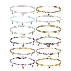 Colorful Beaded Body Chain Elastic String Waist Chain