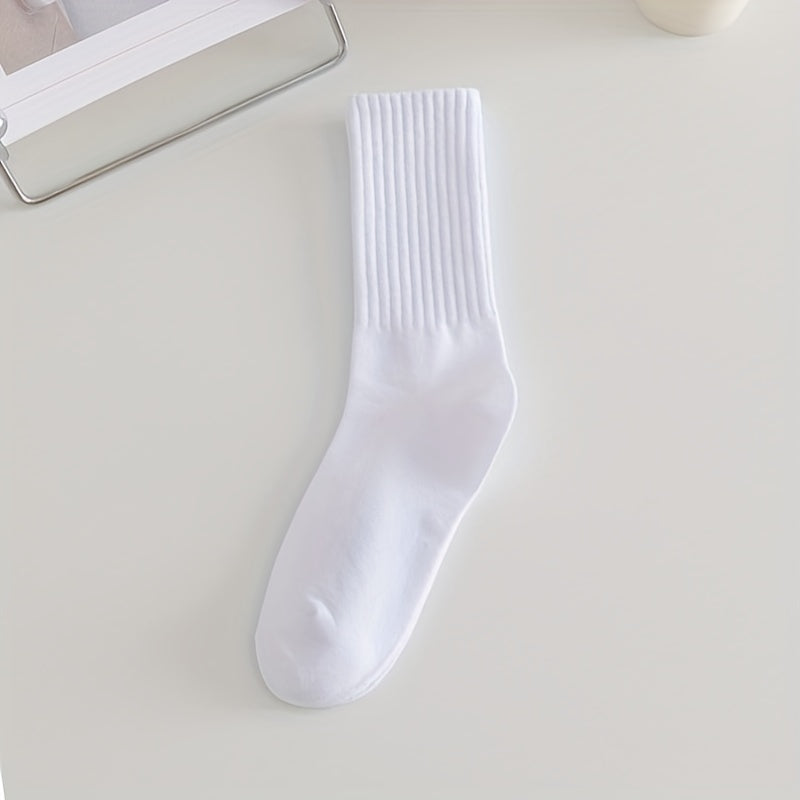 6 Pairs Solid Socks All-match Women's Stockings