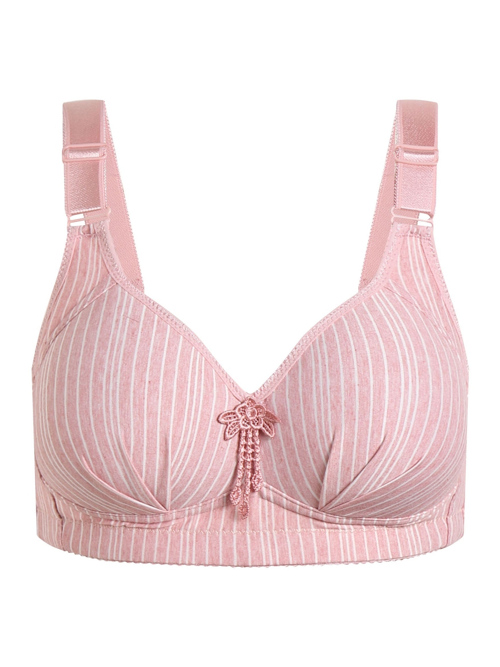 Striped Wireless Push Up Bra Women's Lingerie