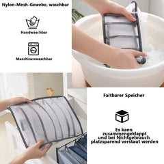 3pcs Wardrobe Clothes Organizer 9 Grids Folding Mesh Storage Box Drawer