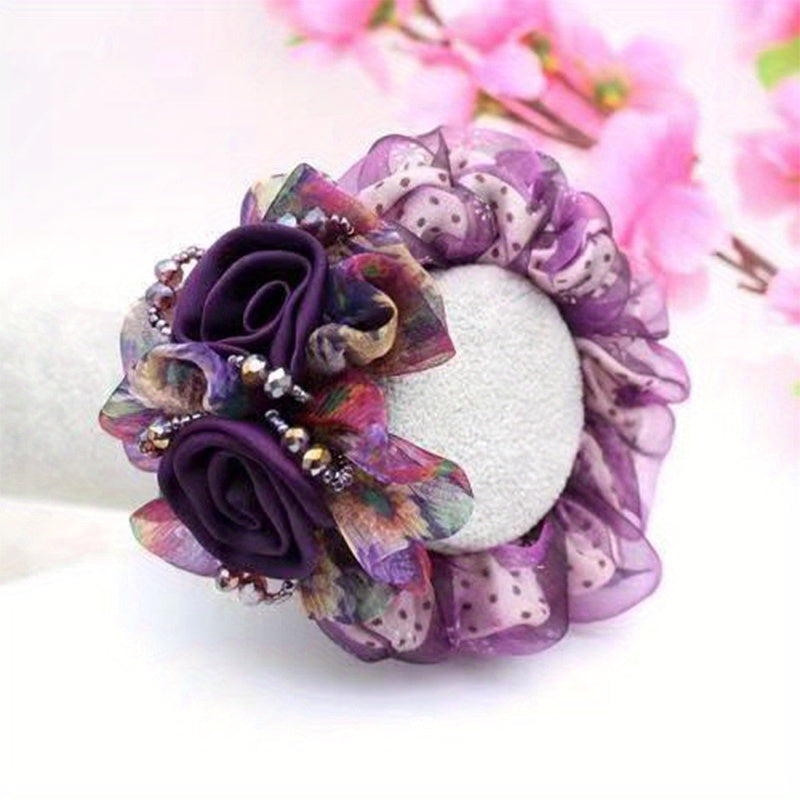 Women's Flower Decor Scrunchie Hair Ties Hair Accessory
